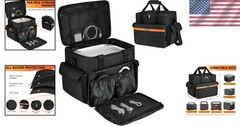 Stylish Black Carrying Case for Portable Power Stations – 7 Compartment Design