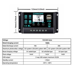 SOECOPO 15000W Peak Solar System Kit Flexible Panel 100A Controller