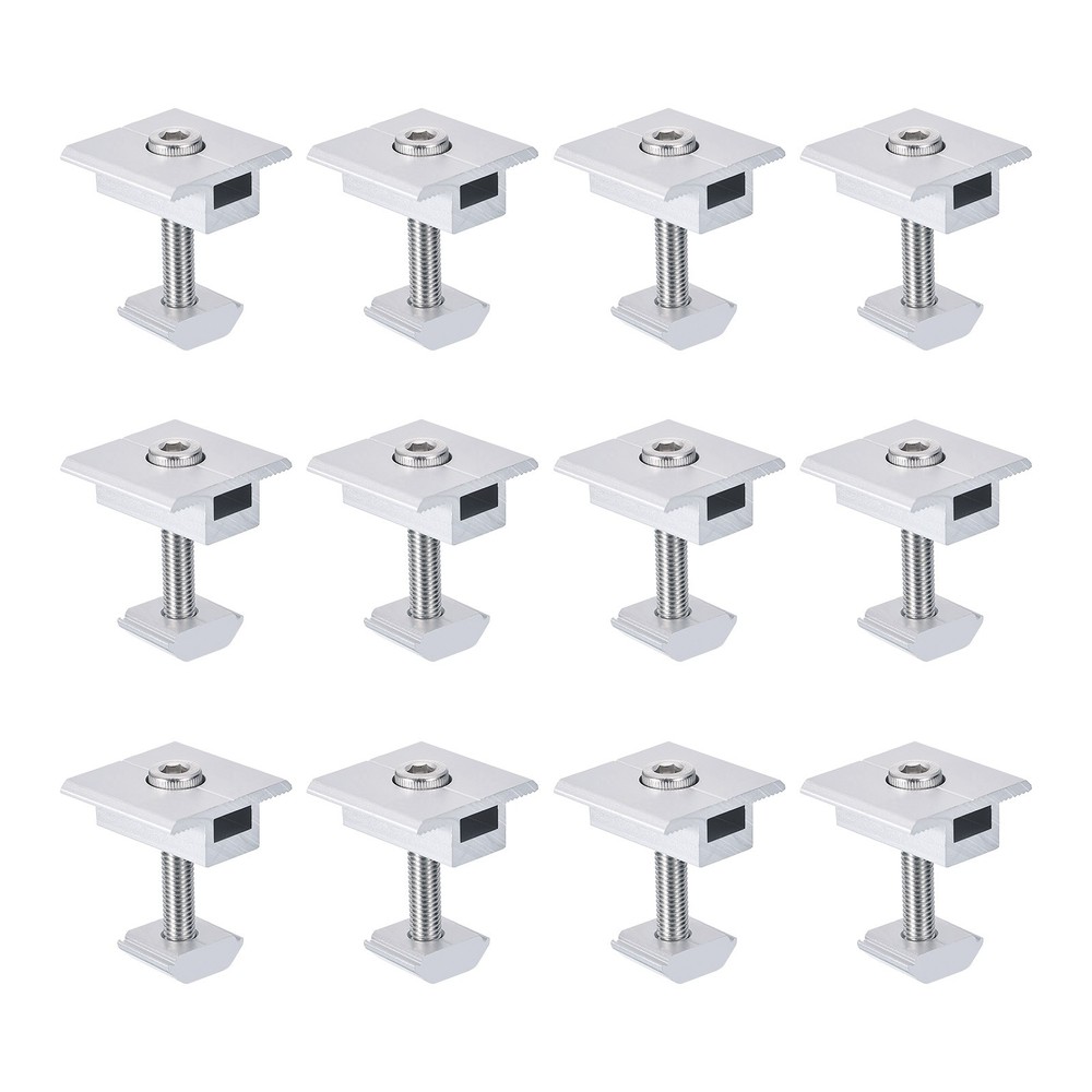 Pack of 12 Solar Panel Middle Clamps 30mm Aluminium Solar Panel Mount Mid Clips