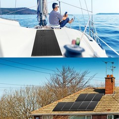200W Solar Panel Mono 18V Battery Charging RV Home Caravan Boat Off-Grid Gardens