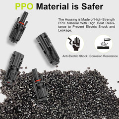 30 Pairs Solar Connector (10AWG), 60Pcs Solar Panel Cable Connectors Adapter Mal