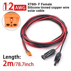 6 ft XT60i Female to Solar Connector Extension Cable Wire for Solar Generator