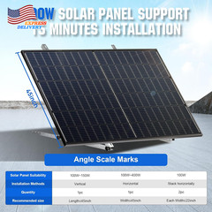 45″ Adjustable Solar Panel Tilt Mount Brackets with Foldable Tilt Legs 4 Sets US