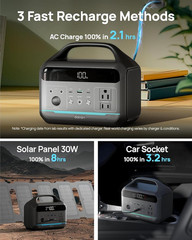 Portable Power Station 192Wh(60,000Mah) with Bag, 300W (600W Surge)Power Bank Li