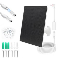 4W Solar Panel Charger, Solar Panel Compatible Eufy Ring Cameras & Doorbell |