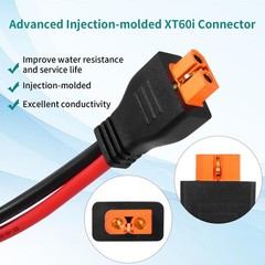 10AWG Tinned Copper Wire XT60i to Solar Panel Connector Extension Cable 10FT – H