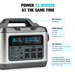 PryMAX Portable Power Station 1200W 1110Wh 300000mAh, Peak 2600W Outdoor…