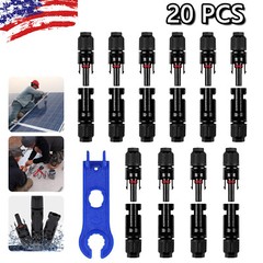20PCS Solar Pannel Cable Connector Waterproof Male Female Wire Joiners 4mm-6mm