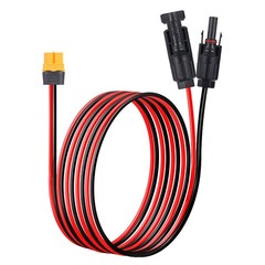 10ft 12 AWG XT60 Female to Solar Connector Solar Panel Extension Charging Cable