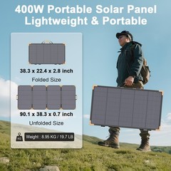 MHPOWOS Bifacial Solar Panel 100W 200W for Power Stations RV Outdoor Camping