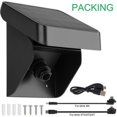 Solar Panel Charger for Blink Outdoor 4/XT3/XT2 Cameras, IP67 Weatherproof, 3300