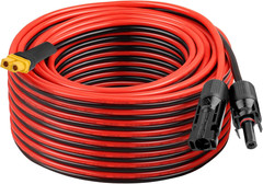 Solar Connector to XT60 Cable 60FT, 10AWG Solar to XT60 Female Extension Cable,