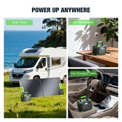 Portable Power Station 330W, 288.6Wh Solar Generator with 60W USB-C PD Output…