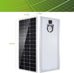 Solar Panel Kit 100 Watt 12 Volt Monocrystalline Off Grid System Homes RV Boat