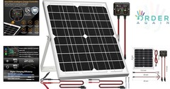 20W Solar Panel Kit Waterproof Monocrystalline Battery Charger for RV Boat Car