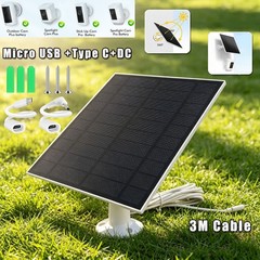 5W 5V Solar Panel IP65 Weatherproof for Ring Spotlight Camera Battery Charger