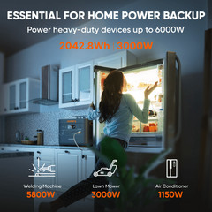 Jackery Explorer 2000 Plus Power Station 2042.8Wh + Battery Pack 2000 Plus
