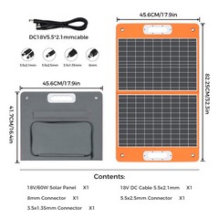 Flashfish T200 Solar Generator LiFePO4 300W 153.6Wh With Solar Panel 60W 18V US