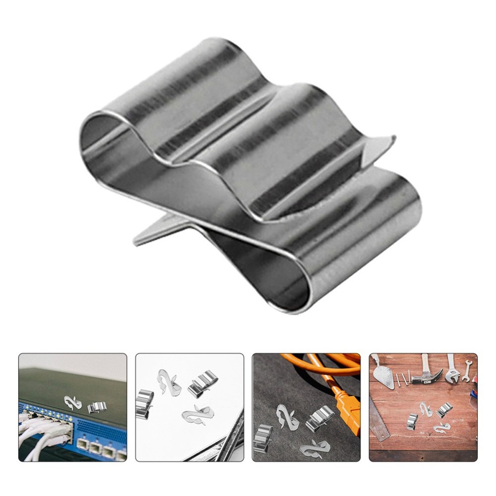 30 Pcs Photovoltaic Wire Clips Stainless Steel Cable Clamps For Solar Panel