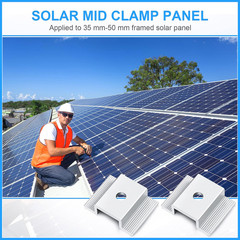 12 Pack Solar Panel Mid Clamps 1.06 Inch Solar Panel Bracket Aluminium Mounting