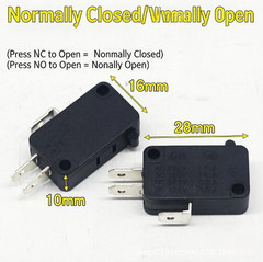 Black Bakelite 3-Pin Limit Switches 5pcs for Household Cooking Equipment