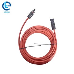1 Pair 25 Feet 10AWG Red + Black Solar Panel Extension Cable Wire Connector