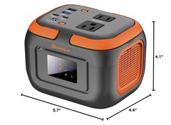 120W Portable Power Station & Generator, 97.6Wh Battery Pack with AC Outlet & US