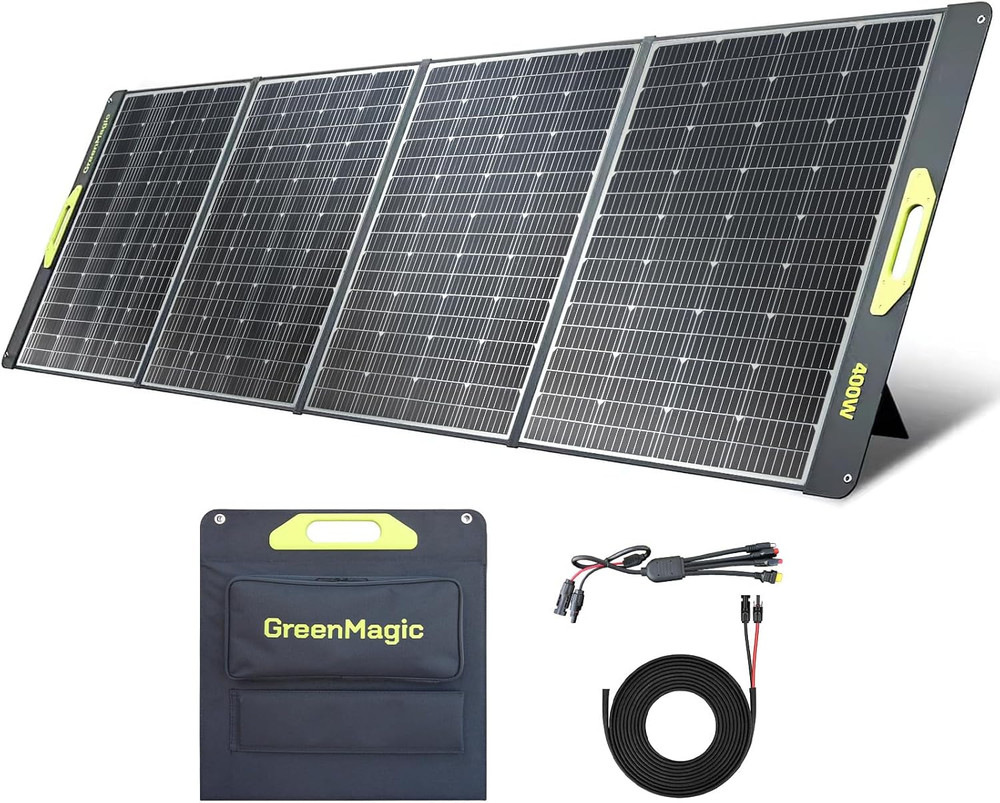 Portable 400 Watt Solar Panel, 39V 400W Foldable Panel Solar Charger Lightweight