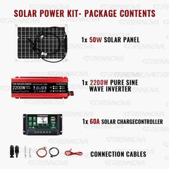 Grennova 2200W Pure Sine Full Off-Grid Solar System Outdoor Solar Power Station