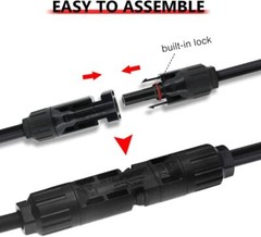 Solar Panel Y / T Branch Cable Connection Waterproof Adapter Connector Extension