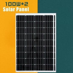 New Monocrystalline Solar Panel 2 Pack-100W 200W PV Power RV Boat Home & Garden