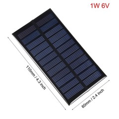 5Pcs 1W 6V Micro Solar Panel Module DIY Polysilicon for Toys Charger