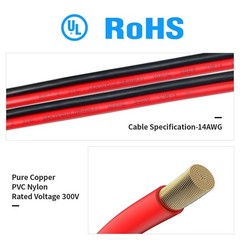 SAE Connector to DC8mm Male Adapter 14 AWG Extension Cable with DC 55mm*25mm …