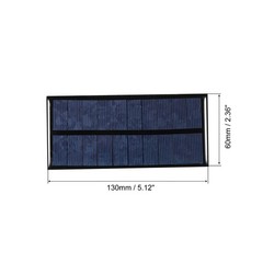 Mini Solar Cell Panel 5V 200mA 1W 130mm x 60mm 1pc