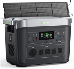Black Infinity 2000 Portable Power Station & 200W Solar Panel for Home & Camping