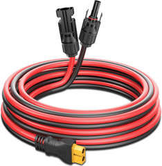 Solar to XT60 Extension Wire (15Ft, 12AWG) for Ecoflow Generator and Portable Po