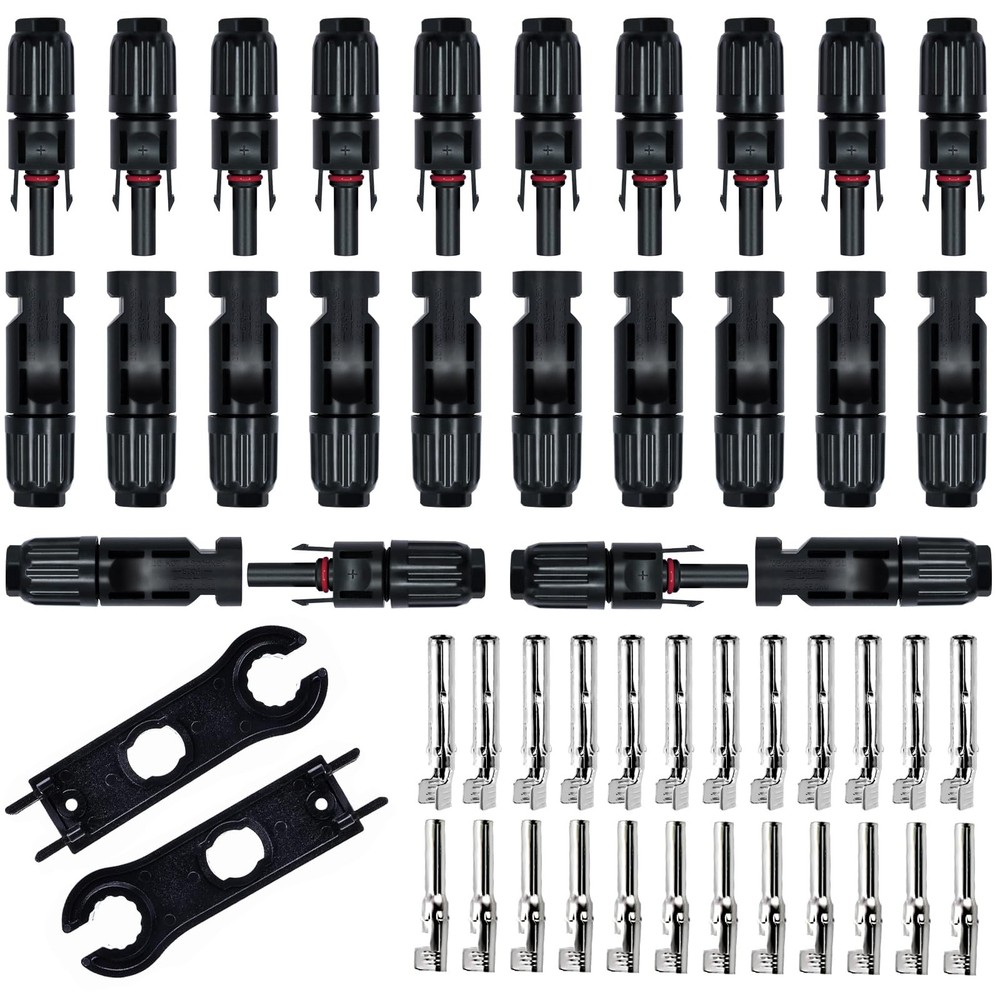 Solar Connectors Male Female PV Cable 7 Pairs IP67 Waterproof 30A