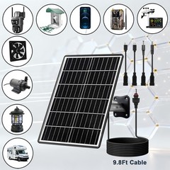 15W Solar Panel Kit with Built-in 16000mAh Battery Voltage: 5V/6V/9V/12V