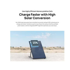 2 Pcs 100-Watt Monocrystalline Silicon Rigid Solar Panel for Power Station/Gener