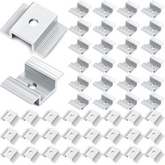 48 Pack Zhengmy Solar Panel Mid Clamps 1.06 Inch Aluminium Clamp Bracket Holder