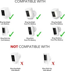Solar Panel Compatible with Ring Spotlight Cam/Plus/Pro Battery, Stick Up Cam…