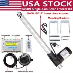 6000N 16″ Linear Actuator&Controller&Complete Single Axis Solar Tracking Tracker