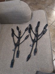 BougeRV 2pair Solar Y Branch Connectors Solar Panel Parallel Connectors 1 to 3