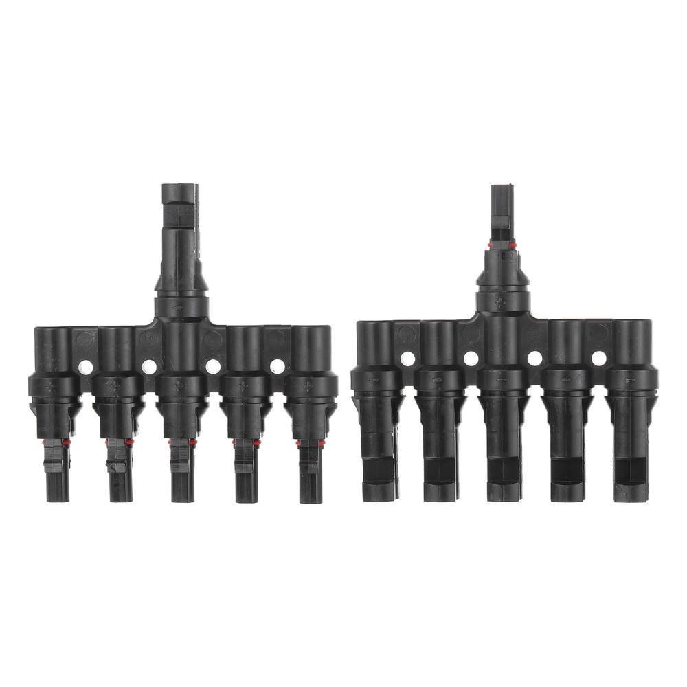 A Pair of T-Shaped 1 to 5 Branch Connector