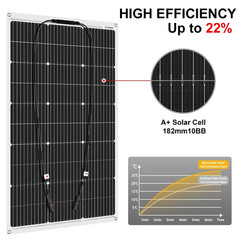 18V Solar Panels Monocrystalline Flexible Waterproof 100w 200w 400w for 12V RV