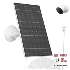 7W Solar Panel Compatible with Google Nest Camera Outdoor & Indoor 1 Pack