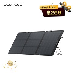 EcoFlow 160W Portable Solar Panel for Power Station IP68 Certified Refurbished