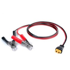XT60 Connector Cable to Alligator Clip, 12AWG 12V Battery Clamp to 12AWG-2FT