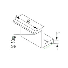 10Pcs Solar Photovoltaic Bracket Aluminum Alloy Clamp for Solar Module Solar Pan