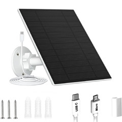 10W 6V Outdoor Portable Solar Panel Charger Waterproof 9.8Ft Cord 2-In-1 Micro U